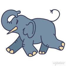 Adorable Cartoon Elephant Vector Clip