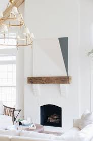 White Brick Fireplace Mantel Design Ideas