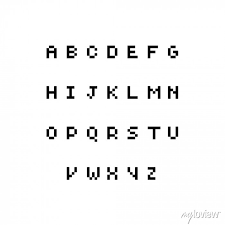 Alphabet Pixel Art Style Icon Design