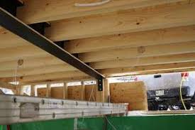 exposed steel and wood ceiling for a