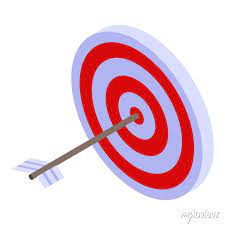Arrow Target Icon Isometric Of Arrow