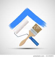 Paint Roller And Paintbrush Icon
