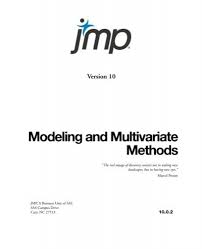 Modeling And Multivariate Methods Sas