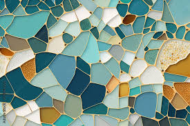 Beach Glass Mosaic Background Stock