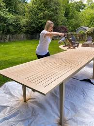 Diy Faux Driftwood Outdoor Dining Table