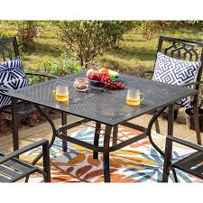Patio Dining Set Steel Dining Table