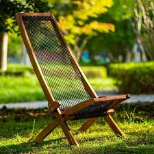 Back Acacia Wood Chair