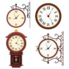 Vintage Clock Vectors Ilrations