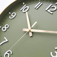 12 In Modern Quartz Wall Clock Olive