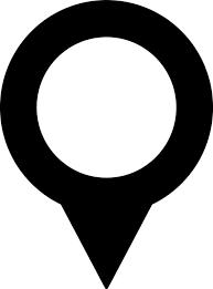Map Pin Icon In Black And White Color