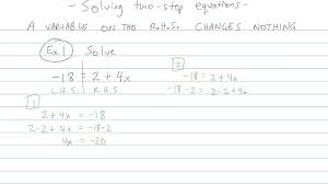 Solving Two Step Equations Problem 5