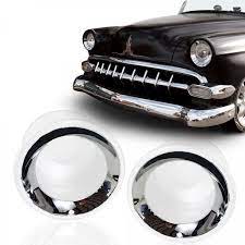 pair of chrome trim rings for frenched