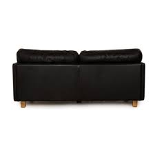 Socrates 2 Seater Sofa In Black Leather