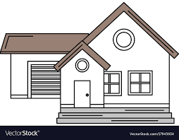 Beautiful House Building Isolated Icon
