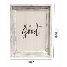 White Wood Framed Wall Decorative Sign