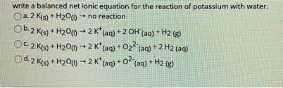 Net Ionic Equation For The Reaction
