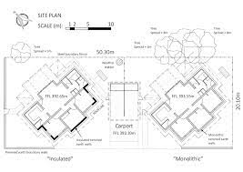 Site Plan For The Two Houses Re Walls