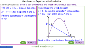 Solving Quadratic And Linear