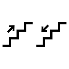 Stairs Up And Stairs Down Symbol Set