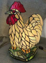 Stained Glass Rooster Lamp S For