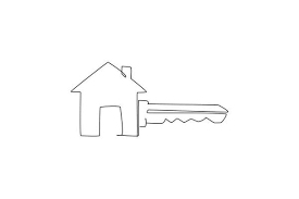 House Line Draw Vector Art Icons And