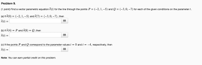 Point Find A Vector Parametric Chegg