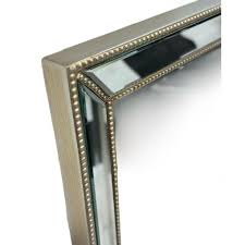 Silver Beaded Wall Mirror Luxe Mirrors