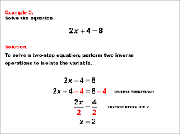 Math Example Solving Two Step