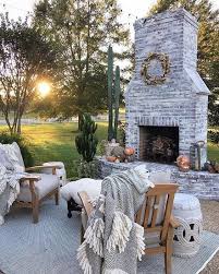 Outdoor Fireplace Backyard Patio