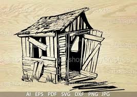 Vector Old S Wooden Shed Ai Eps