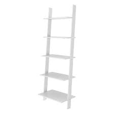5 Shelf Floating Ladder Bookcase