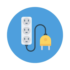 Extension Plug Flat Icon Vector