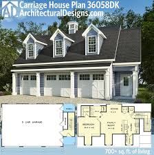 Carriage House Plan With 3 Dormers