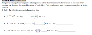 Solved Solving Exponential Equations