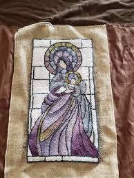 Rare Madonna Child Tapestry Gift For