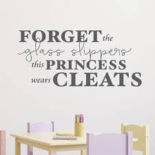 Princess Wears Cleats Decal Sport