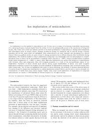 pdf ion implantation in semiconductors