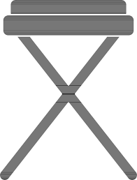Folding Chair Icon In Black For Resting