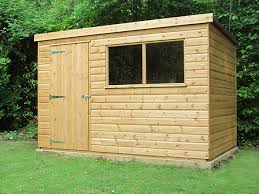 Pent Garden Shed In Light Oak Ref 19543