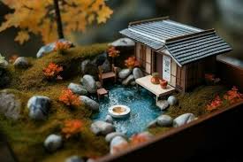Hot Spring Toy Holiday Home Miniature