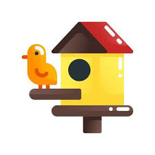 Bird House Logo Vector Art Icons And