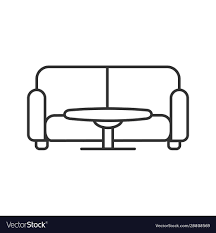 Sofa Linear Icon Royalty Free Vector Image