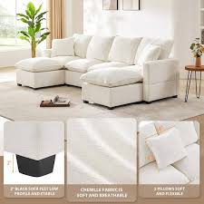 Chenille Sectional Sofa Couch
