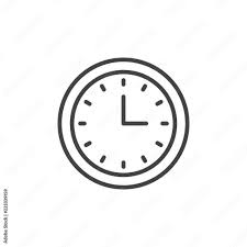 Wall Clock Outline Icon Linear Style