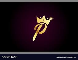 P Alphabet Letter Icon Design With King