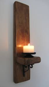 Reclaimed Plank Wood Wall Sconce Candle