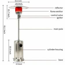 Ss Round Outdoor Gas Patio Heater Size