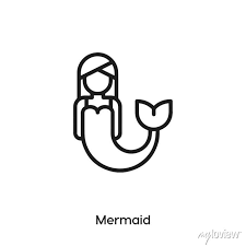Mermaid Icon Vector Sea Girl Icon
