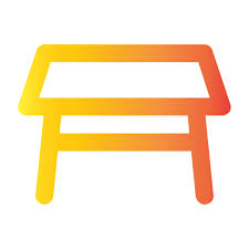 Dining Table Generic Gradient Outline Icon
