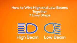 how to wire high and low beams together